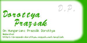 dorottya prazsak business card